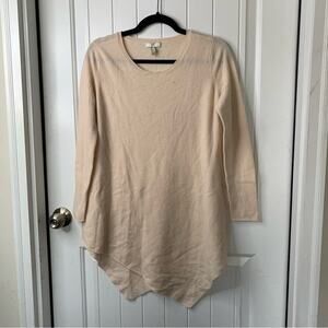Joie‎ cream cashmere wool asymmetrical hem tunic sweater size XS